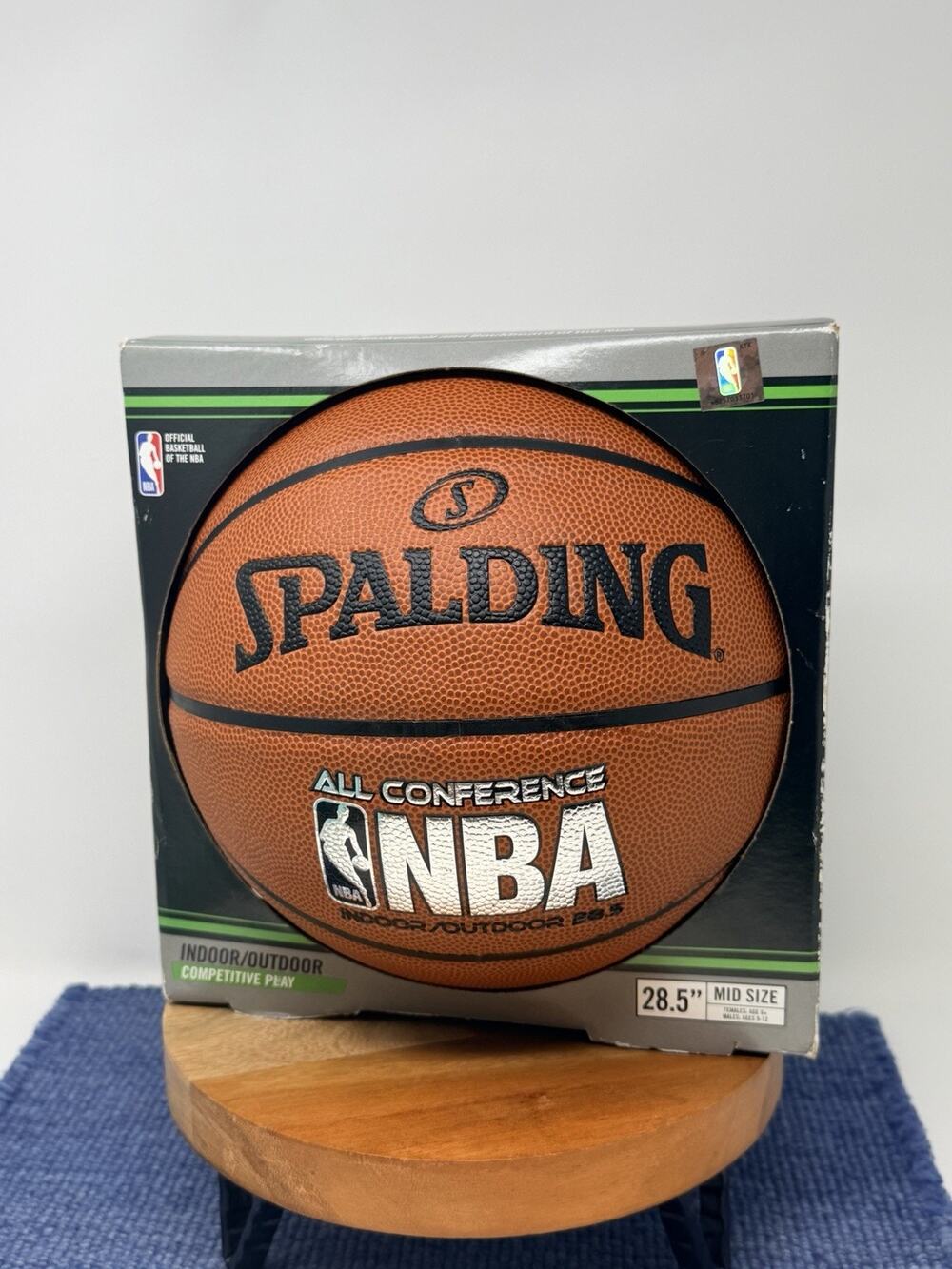 Spalding SUPER TACK Official NBA Indoor Outdoor Basketball 28.5” Mid Size NOS